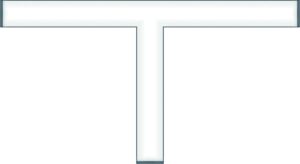 Luminaria Lineal INEA T Inferior Negro Paint